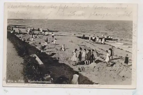 2270 WYK auf Föhr, Kinderbadestrand, 1928