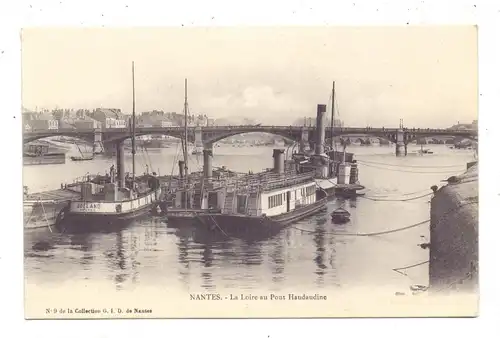 F 44000 NANTES, Le Loire au Pont Haudaudine, Navire / Binnenschiffe