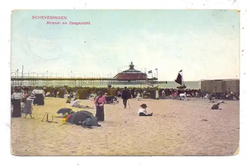 ZUID-HOLLAND - SCHEVENINGEN, Strand- en Zeegezicht, 1913