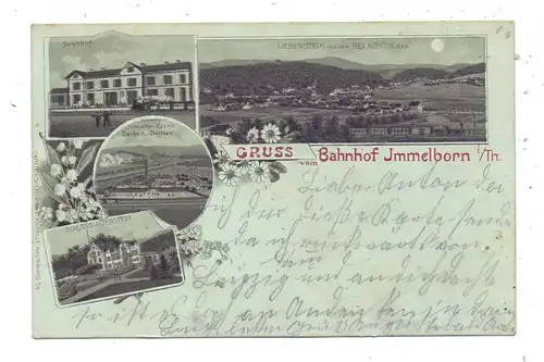 0-6204 BARCHFELD - IMMELBORN, Lithographie 1898, Bahnhof, Schnallen Fabrik Deubach & Stoetzer, Liebenstein..
