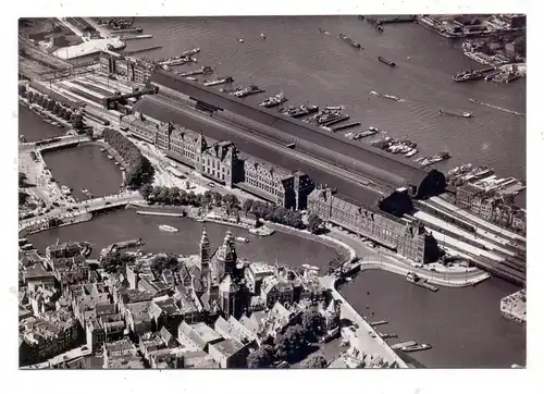 AMSTERDAM, KLM Luchtopname, Centraal Station & St. Nicolaaskerk
