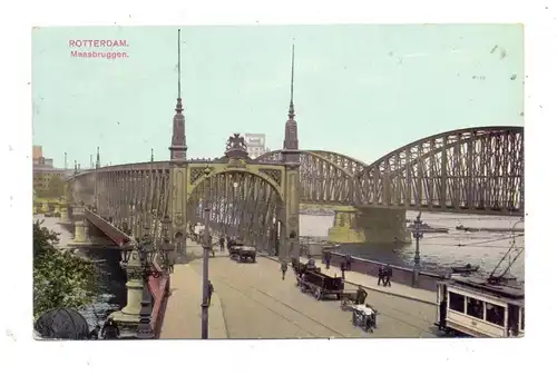 ZUID-HOLLAND - ROTTERDAM, Maasbruggen, Tram, 1913