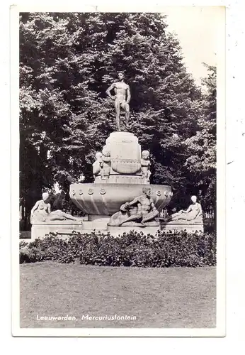 FRIESLAND - LEEUWARDEN, Mercuruiusfontein, Glückwunschkarte an Conny Froebess, kl. Einriss