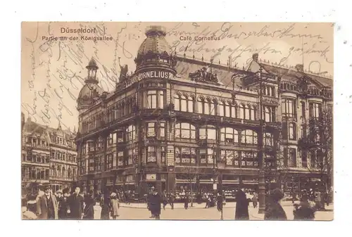 4000 DÜSSELDORF, Cafe Cornelius, 1913, belebte Szene