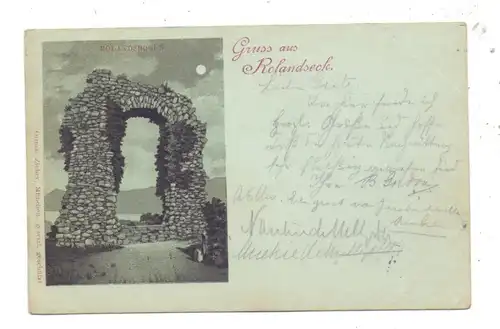 5480 REMAGEN - ROLANDSWERTH, Rolandsbogen, Mondscheinkarte 1900