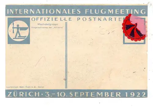 Internationales Flugmeeting Zürich 1922, Mischabelgruppe aus der "Ad Astra" aufgenommen