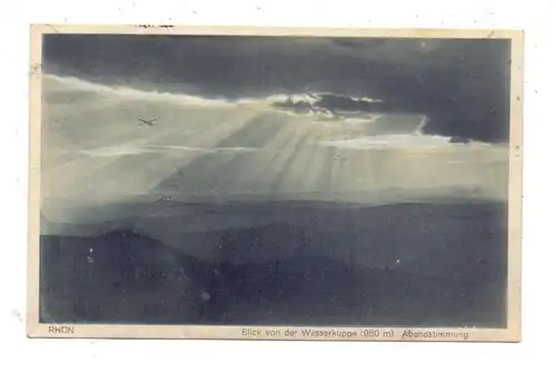 SEGELFLIEGEN - Wasserkuppe, Segelflieger, Abendstimmung, 1929