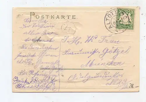 8262 ALTÖTTING, Gruss aus...Präge-Karte, 1908