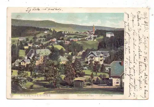 NIEDER - SCHLESIEN - SCHREIBERHAU / SZKLARSKA POREBA, Marienthal, 1901, Verlag Trenkler