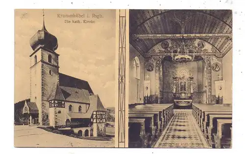 NIEDER - SCHLESIEN - KRUMMHÜBEL / KARPACZ, Katholische Kirche, Aussen- und Innenansicht