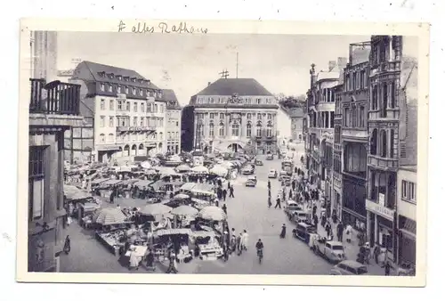 5300 BONN, Marktplatz mit Rathaus, 1953