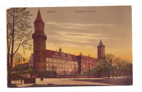 NIEDER - SCHLESIEN - LIEGNITZ / LEGNICA, Königliches Schloss, 1916, kl. Eckmangel