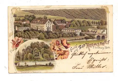NIEDER - SCHLESIEN - BAD HERMSDORF / JERZMANICE ZDROJ, Lithographie, Lithographie 1899