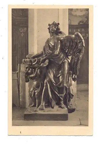 NIEDER - SCHLESIEN - GRÜSSAU / KRZESZOW, Abteikirche, Engel mit Weihwasserbecken