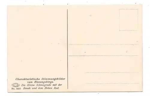 NIEDER - SCHLESIEN - PETERSDORF / PIECHOWICE (Hirschberg), Die Kleine Schneegrube mit der Baude und dem Hohen Rad