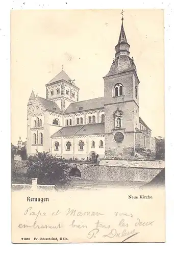 5480 REMAGEN, Neue Kirche, 1905