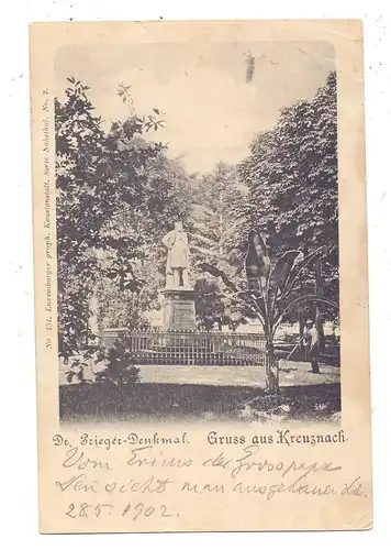 6550  BAD KREUZNACH, Dr. Prieger Denkmal, 1902, Bernhoeft, Luxemburger graph. Kunstanstalt  Nahetal No.2