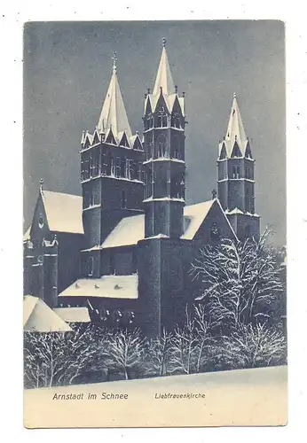 0-5210 ARNSTADT, Liebfrauenkirche im Schnee