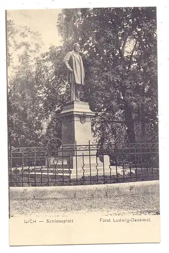 6302 LICH, Schlossplatz, Fürst Ludwig Denkmal,
