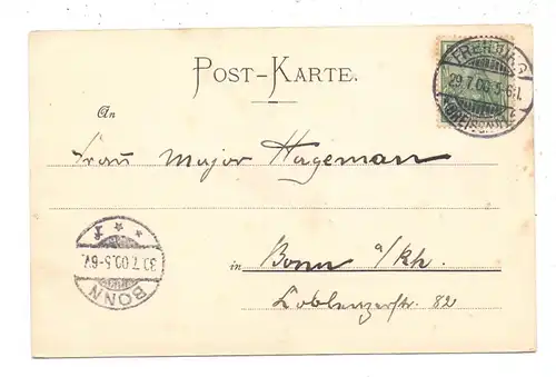 7800 FREIBURG, Festpostkarte zur Errichtung der Bismarcksäule, 1900