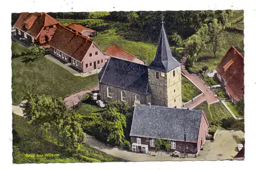 4459 UELSEN - WILSUM, Luftaufnahme Kirche und Umgebung