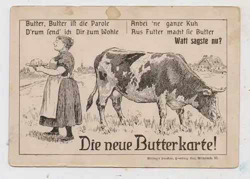 LANDWIRTSCHAFT - "Die neue Butterkarte", leicht fleckig