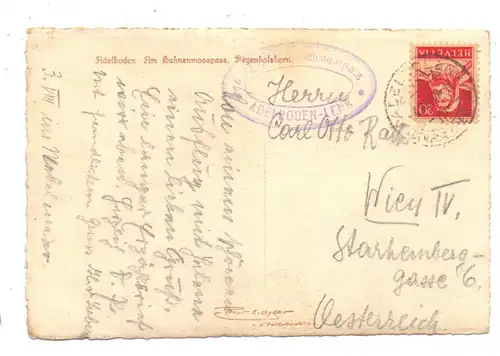 CH 3715 ADELBODEN - LENK BE, Am Hahnenmoospass, Regenbolshorn, 1917
