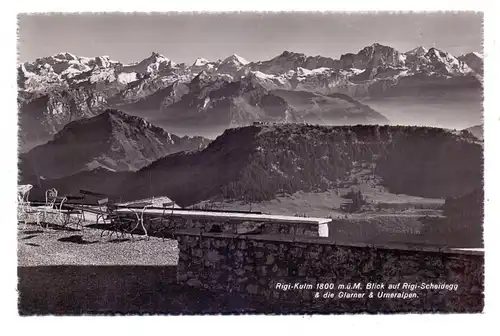 CH 6410 GOLDAU SZ, Blick vom Rigi-Kulm auf Rigi-Scheidegg, 1945