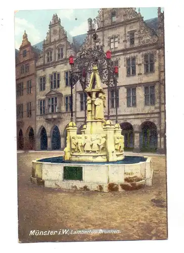 4400 MÜNSTER, Lambertus Brunnen, 1911, color