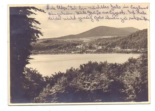 5471 GLEES - MARIA LAACH, Blick über den See, Landpost-Stempel "Landfrieden über Andernach", 1938
