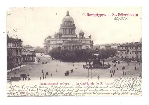 RU 190000 SANKT PETERSBURG, Le Cathedral d'Isaac, 1905, Eckmangel