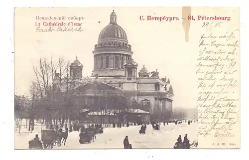 RU 190000 SANKT PETERSBURG, Le Cathedral d'Isaac, 1905, Schlitten