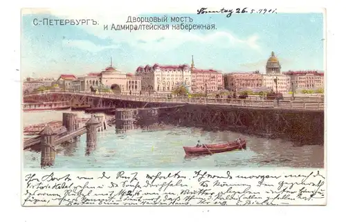 RU 190000 SANKT PETERSBURG, Panorama Ansicht, 1901, geprägt / embossed / relief