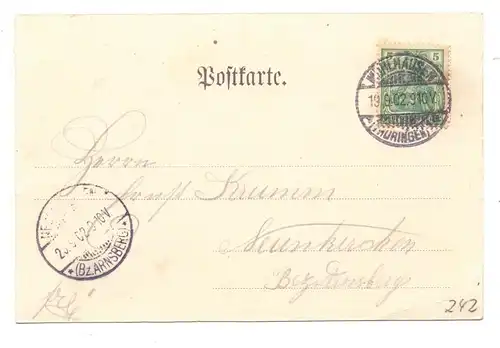 0-5700 MÜHLHAUSEN - GÖRMAR, Gemeinde Schenke, Kirche, Pfarre, Schule, Totalansicht, 1902