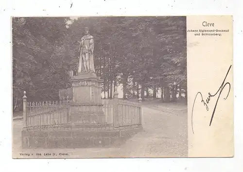 4190 KLEVE, Johann Sigismund Denkmal, Schlossberg, 1902