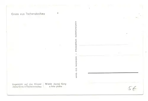 OBER-SCHLESIEN - TSCHENSTOCHAU / CZESTOCHOWA, Flugansicht des Kloster Jasna Gora
