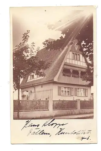 1000 BERLIN - DAHLEM, Humboldtstrasse 43, 1924, Photo-AK