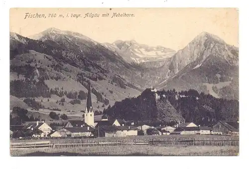 8975 FISCHEN, Ortsansicht 1907, Soldatenbrief