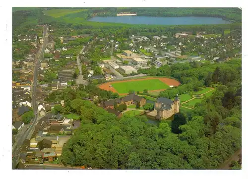 5042 ERFTSTADT - LIBLAR, Luftaufnahme mit Schloss Gracht und Fussball - Stadion