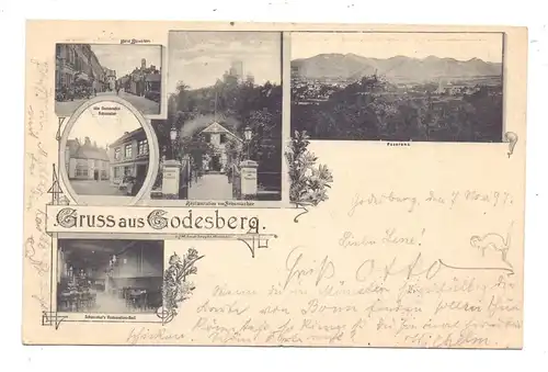 5300 BONN - BAD GODESBERG, Gasthof zum Godesberg, Hotel Blinzler, 1897, Lichtdruck