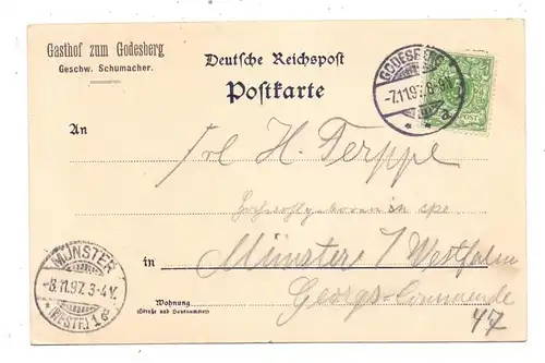 5300 BONN - BAD GODESBERG, Gasthof zum Godesberg, Hotel Blinzler, 1897, Lichtdruck
