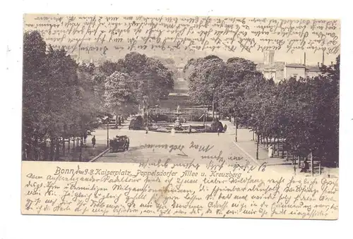5300 BONN, Poppelsdorfer Allee, Brunnen und Kreuzberg, 1903