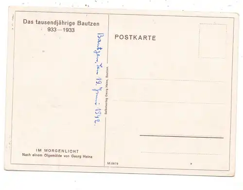 0-8600 BAUTZEN, 1933, Tausendjahrfeier, Künstler-Karte Georg Heine