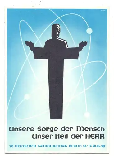 1000 BERLIN, EREIGNIS, 1958, 78. Deutscher Katholikentag, Maximumkarte