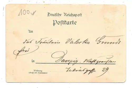 5486 ALTENAHR, Lithographie, Ruine, Bahnhof, 1896