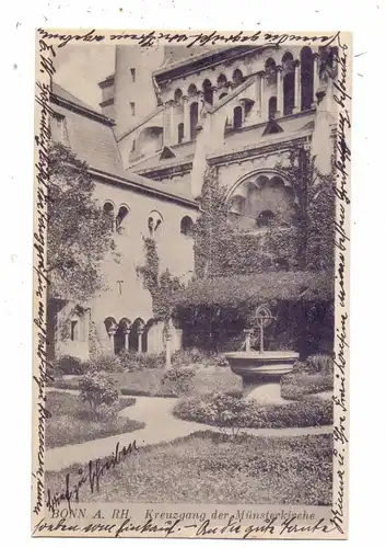 5300 BONN, Kreuzgang der Münsterkirche, 1921