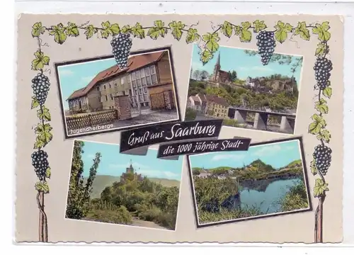 5510 SAARBURG, Jugendherberge, Panorama, Mosel..., 1965