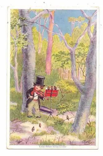 KINDER - Künstler - Karte, BERT, "Leise flehen meine Lieder", 1931