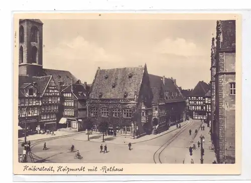 0-3600 HALBERSTADT, Holzmarkt mit Rathaus, 1936