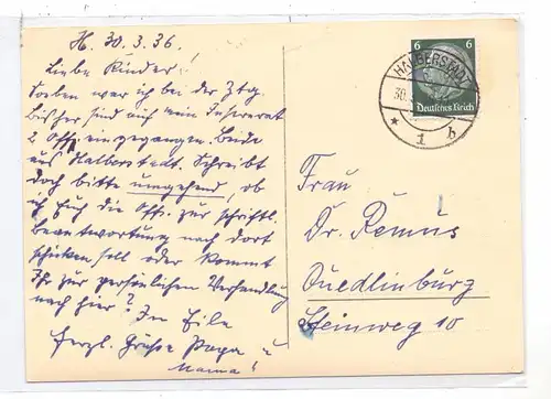 0-3600 HALBERSTADT, Holzmarkt mit Rathaus, 1936